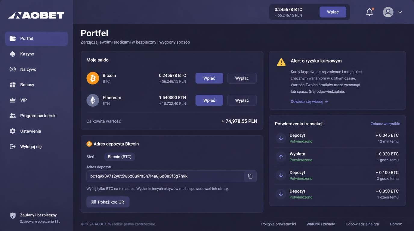 Wpłata kryptowalutą